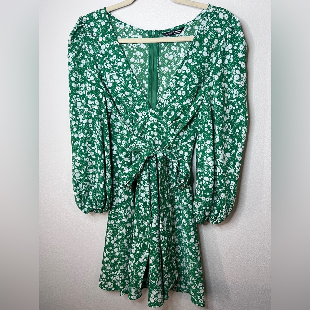 SHEIN Floral Green Dress size L